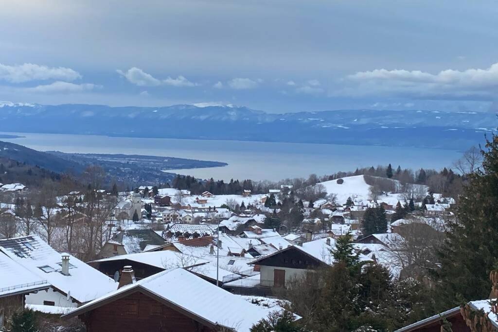 Duplex En Station Vue Sur Lac Leman Thollon-les-Memises Exteriör bild