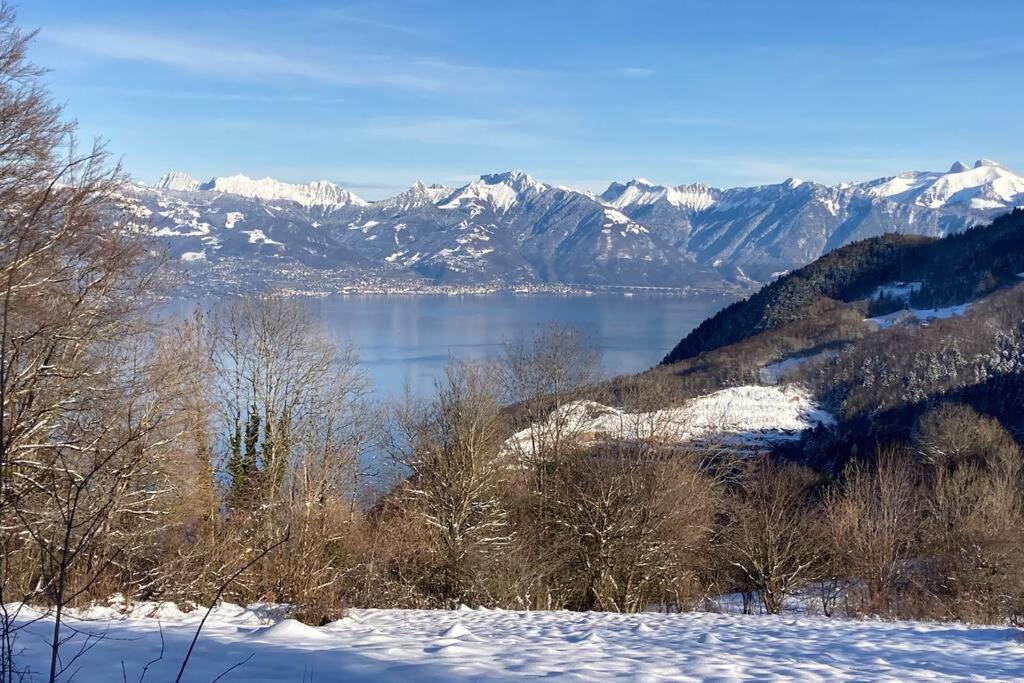 Duplex En Station Vue Sur Lac Leman Thollon-les-Memises Exteriör bild